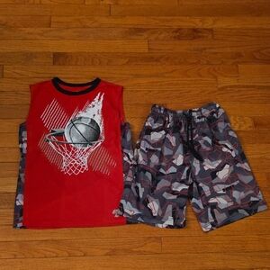 Sports Red Basketball Graphic Tank Top
